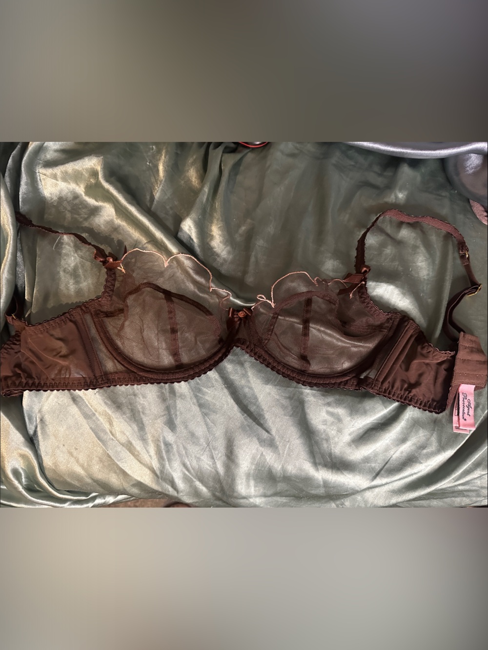 Agent Provocateur Sheer Chocolate Brown Underwire Bra